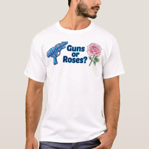 Guns or Roses Gender Reveal Team Boy Team Girl T-S T-Shirt