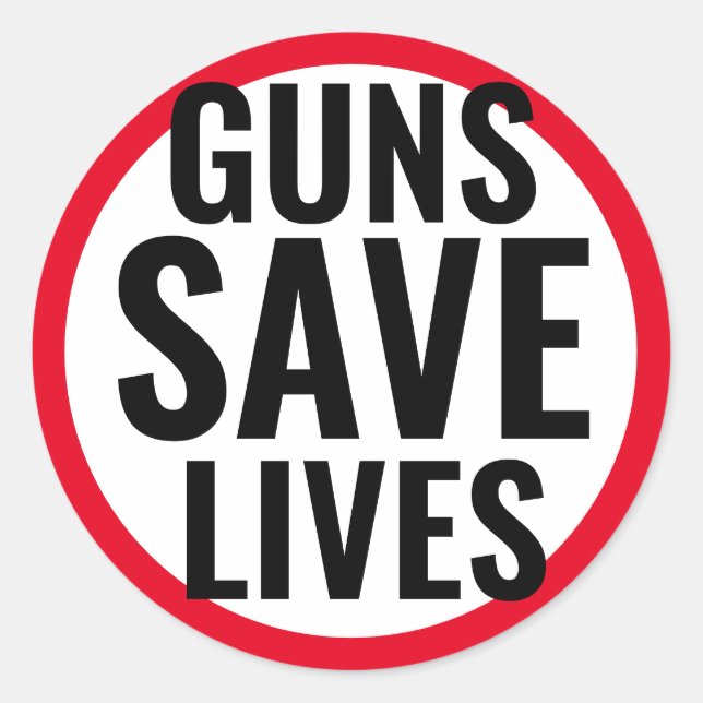 Guns Save Lives autocollant (Devant)