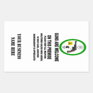 GUNS WELCOME STICKER