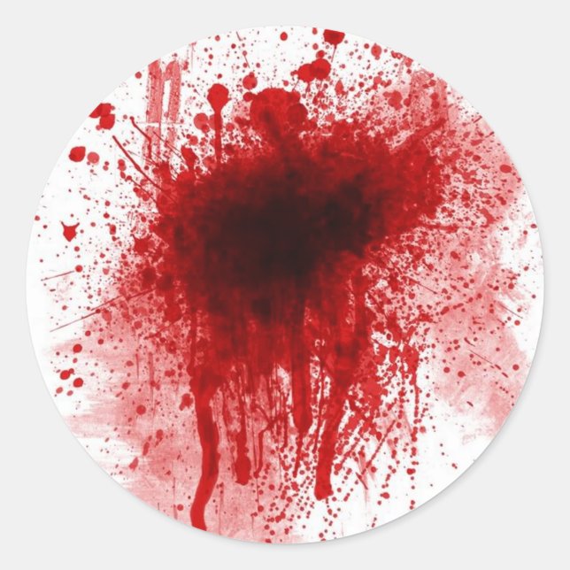 gunshot wound.png classic round sticker (Front)