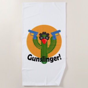Gunslinger Cactus Design - Beach Towel
