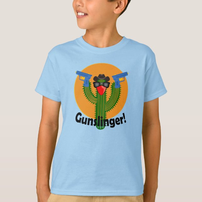 Gunslinger Cactus Design - T-shirt de base pour en (Devant)