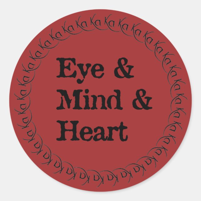 Gunslinger's Creed & Wheel of Ka Classic Round Sticker (Front)