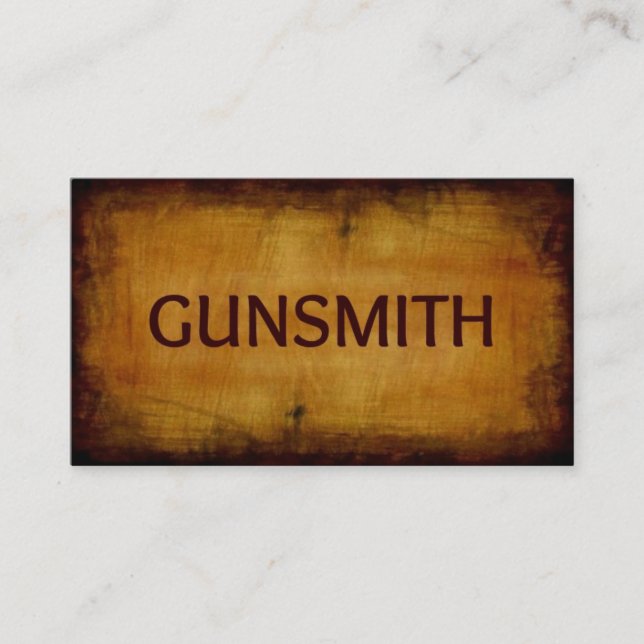 Gunsmith Antique Brushed Business Card (Front)