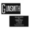 Gunsmith Black Simple Business Card