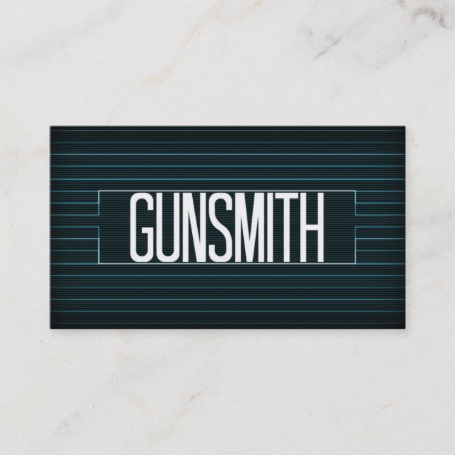 Gunsmith Elegant Stripe Business Card (Front)