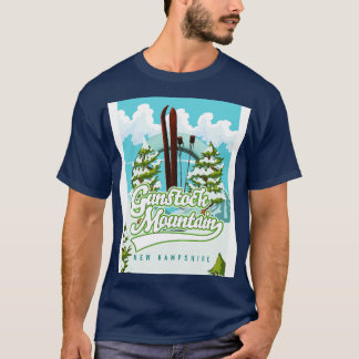 Gunstock Mountain New Hampshire Skiing cartoon T-Shirt