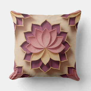 Gunungan Lotus Weave 3D Batik Motif Throw Pillow