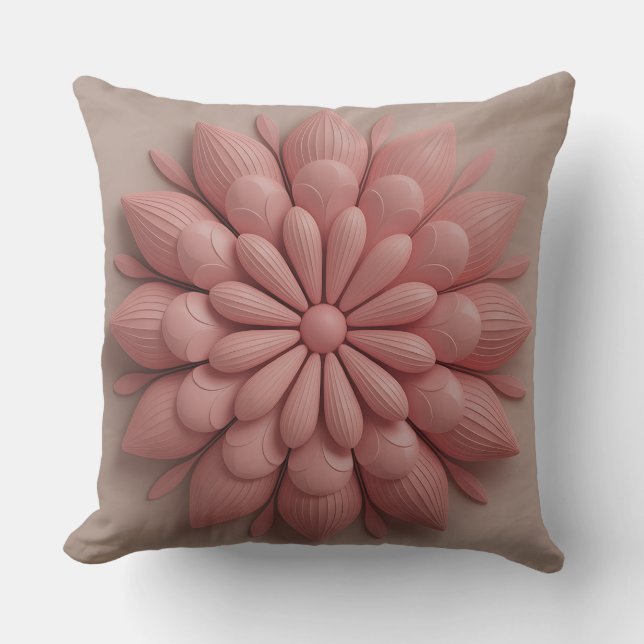 Gunungan Petal Echo 3D Batik Motif Throw Pillow (Front)