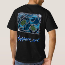 gupparr_art black snake neck turtle shirt