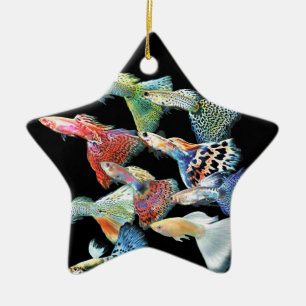 Guppies Ceramic Ornament
