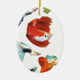Guppy goods ceramic ornament