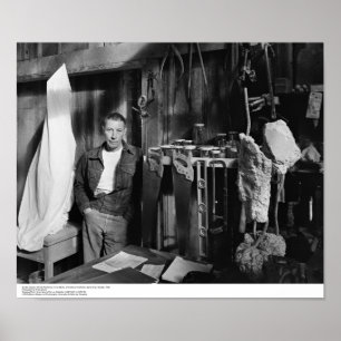 Gurdon Woods, Artist-in-residence, in his studio Poster