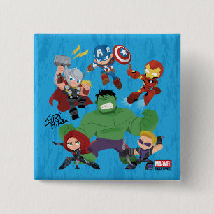 Guri Hiru Avengers 2 Inch Square Button