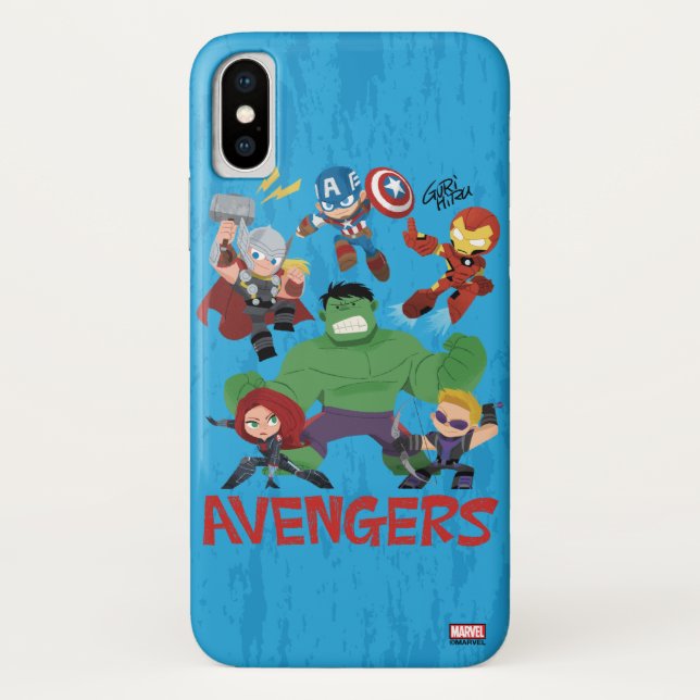 Guri Hiru Avengers Case-Mate iPhone Case (Back)