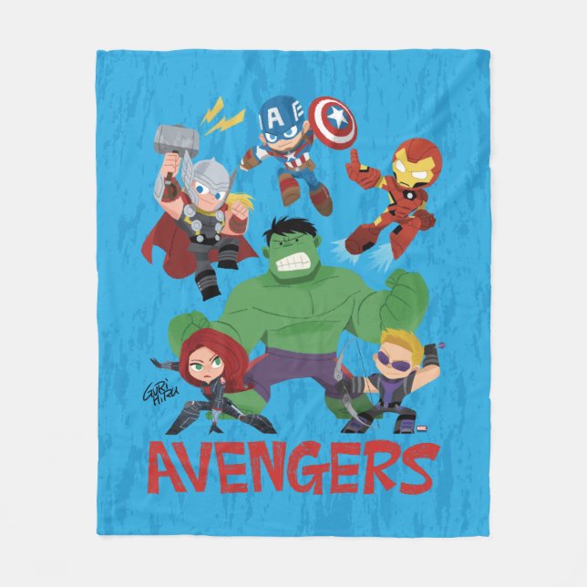 Guri Hiru Avengers Fleece Blanket (Front)