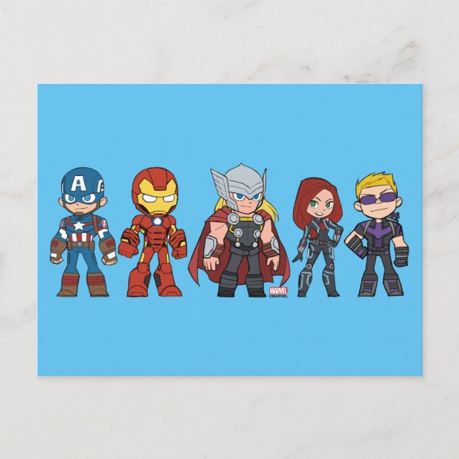 Guri Hiru Avengers Group Postcard (Front)