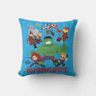 Guri Hiru Avengers Throw Pillow