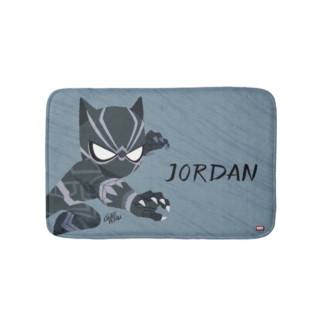 Guri Hiru Black Panther Bath Mat (Front)