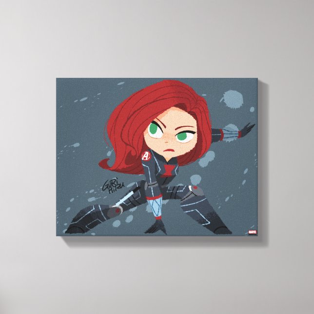 Guri Hiru Black Widow Canvas Print (Front)
