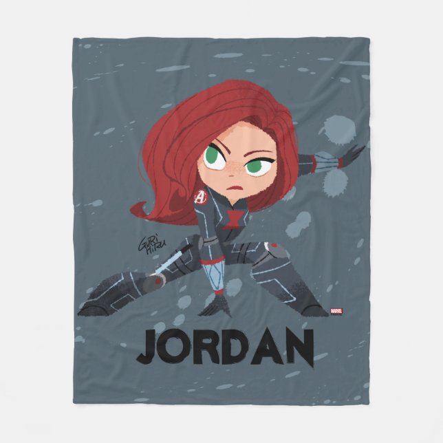Guri Hiru Black Widow Fleece Blanket (Front)