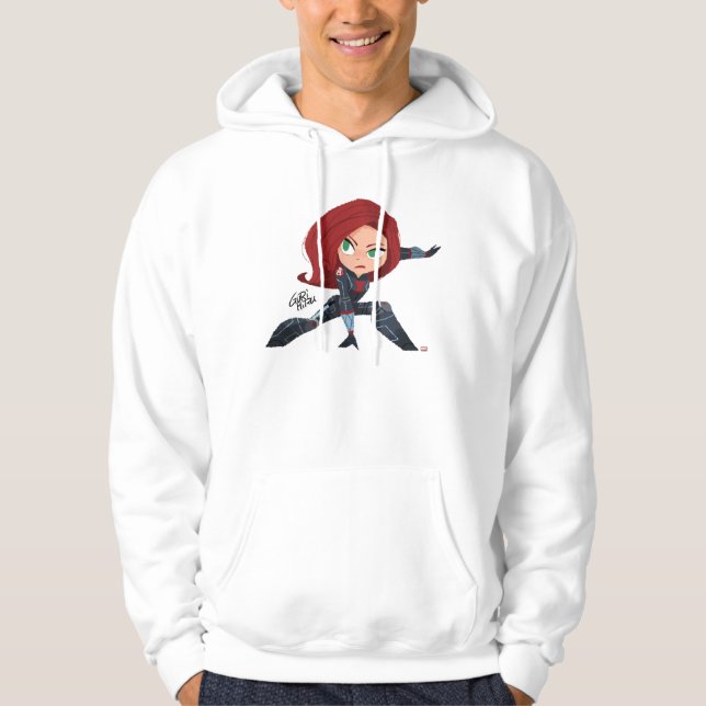 Guri Hiru Black Widow Hoodie (Front)