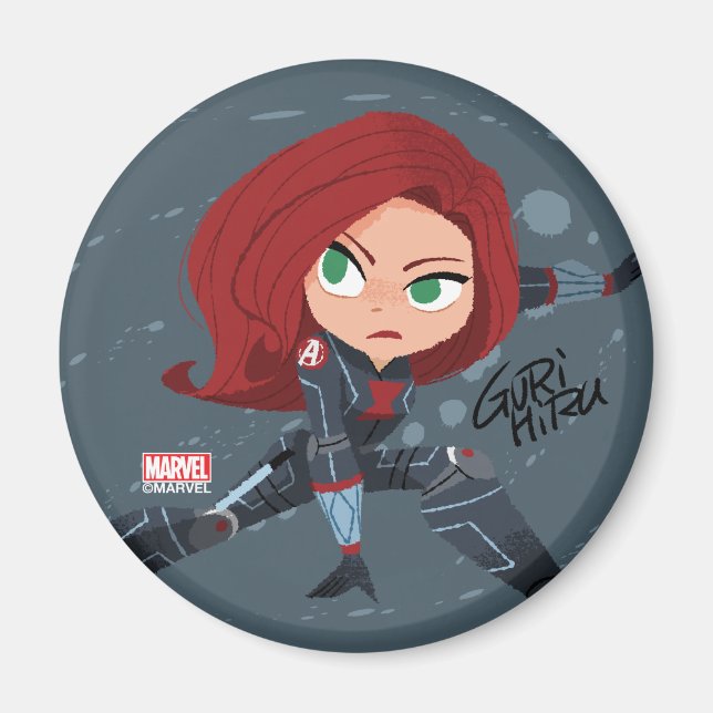 Guri Hiru Black Widow Magnet (Front)