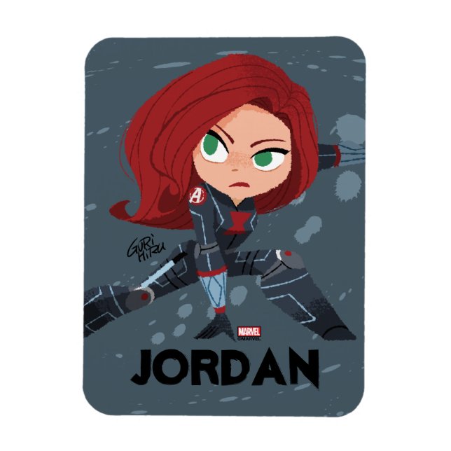 Guri Hiru Black Widow Magnet (Vertical)