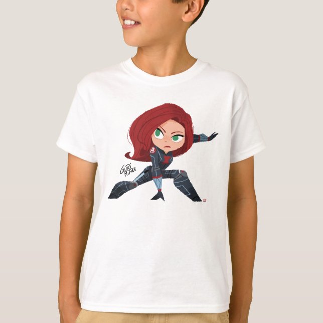 Guri Hiru Black Widow T-Shirt (Front)