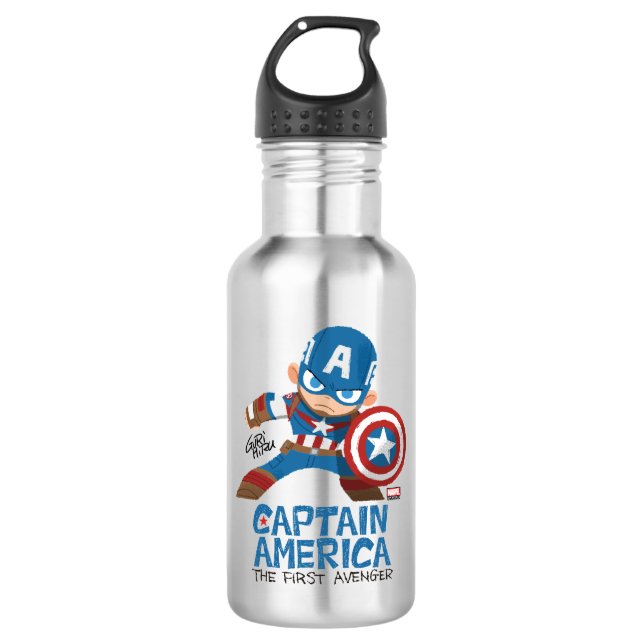 Guri Hiru Captain America 532 Ml Water Bottle (Front)