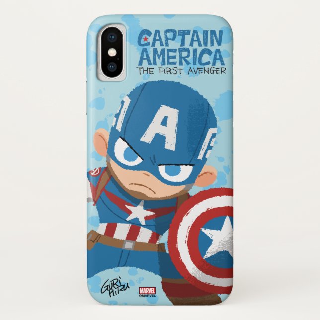Guri Hiru Captain America Case-Mate iPhone Case (Back)