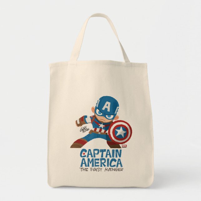 Guri Hiru Captain America Tote Bag (Front)
