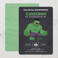 Guri Hiru Incredible Hulk Chalkboard Birthday