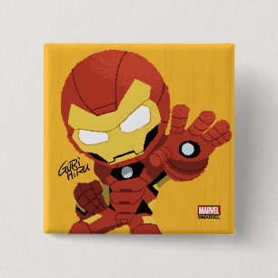 Guri Hiru Iron Man 2 Inch Square Button