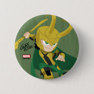 Guri Hiru Loki 2 Inch Round Button