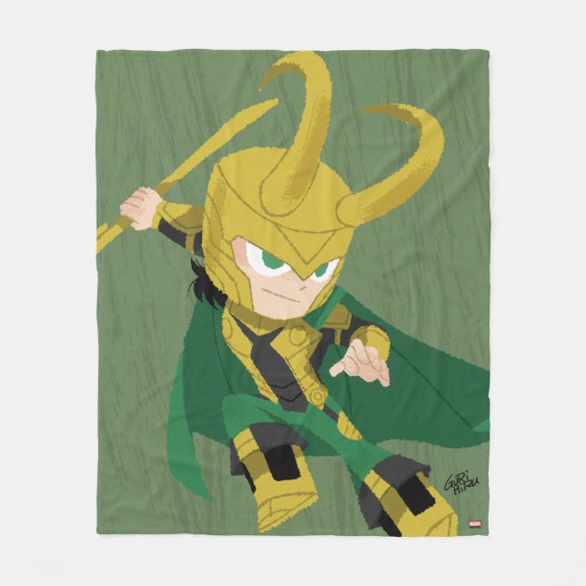 Guri Hiru Loki Fleece Blanket (Front)