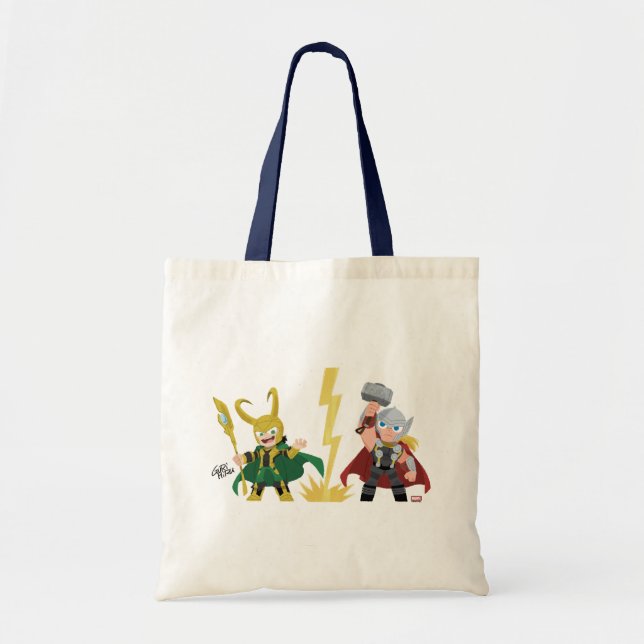 Guri Hiru Loki & Thor Tote Bag (Front)