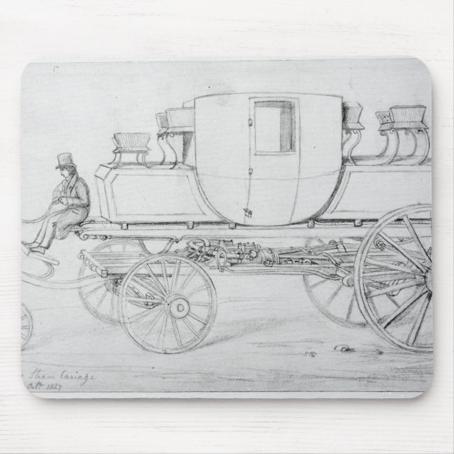 Gurney's Steam Carriage, 1827 Mouse Pad (Front)