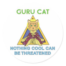 Guru Cat Nothing Cool stickers