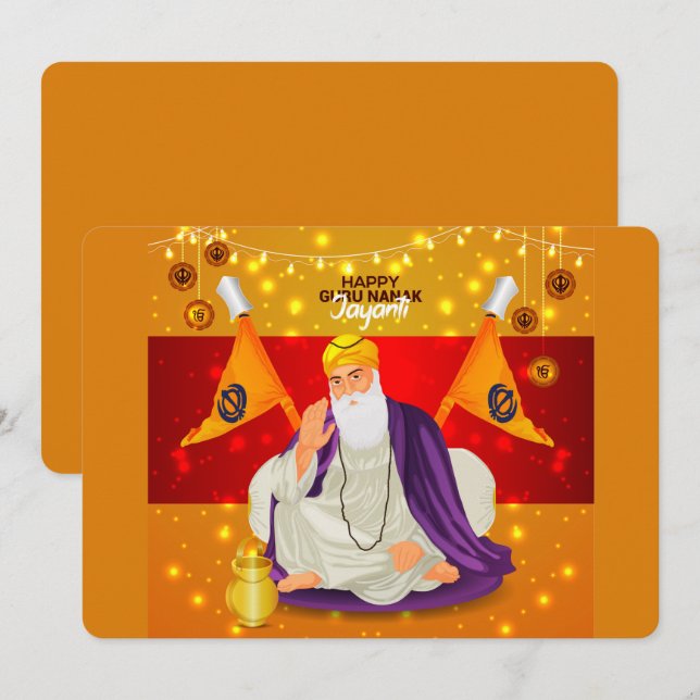 Guru Nanak Holiday Card (Front/Back)