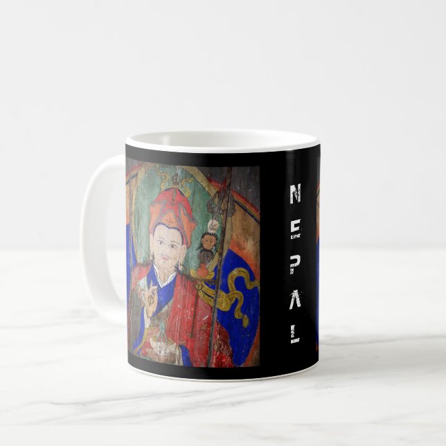 Guru Rinpoche, Padmasambhava Buddha - Himalayas Coffee Mug (Front Left)