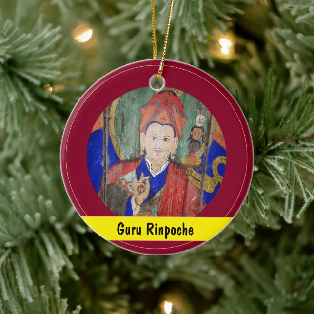 Guru Rinpoche, Padmasambhava Buddha / Nepal Ceramic Ornament (Tree)