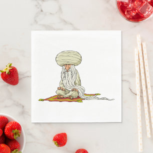 Guru With A Long Beard Napkin