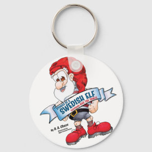 Gus the Tomte banner, & Boot STORIES of a SWEDISH  Keychain