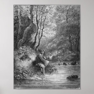 GUSTAV DORE-SCENE FROM DON QUIXOTE-PRINT POSTER