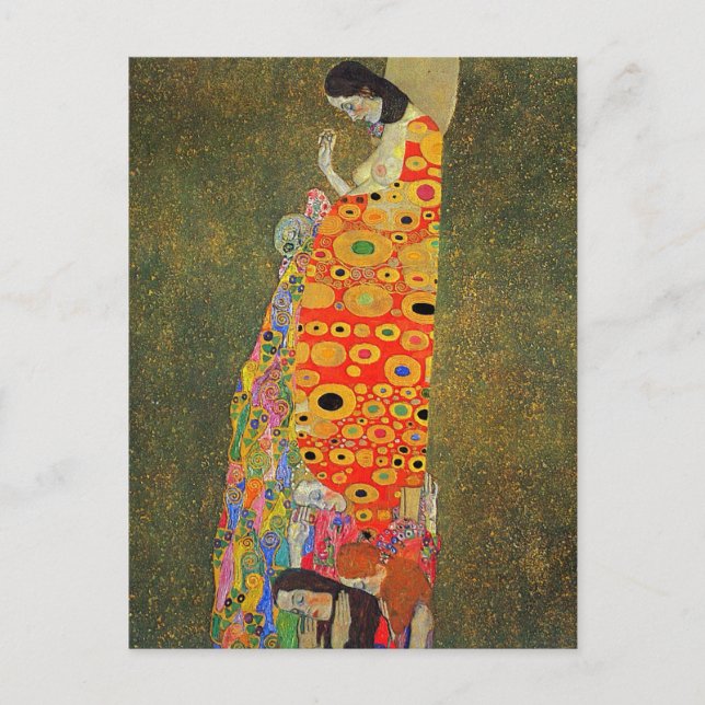 Gustav Klimt Abandoned Hope Postcard (Front)