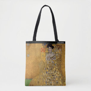 Gustav Klimt – Adele Bloch-Bauer – Custom Text  Tote Bag