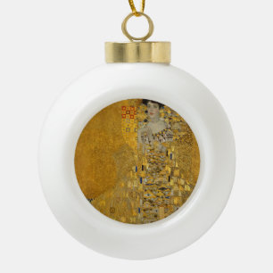 Gustav Klimt - Adele Bloch-Bauer I Ceramic Ball Christmas Ornament
