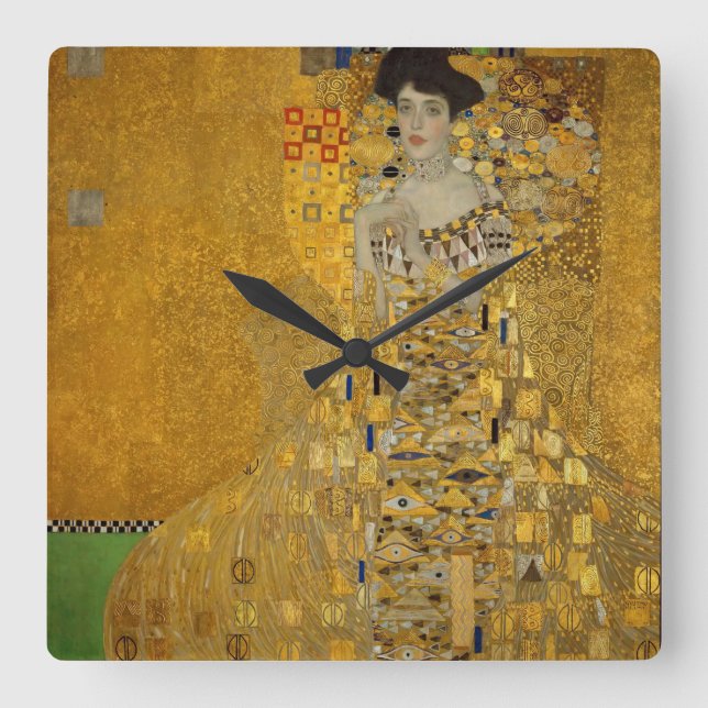 Gustav Klimt - Adele Bloch-Bauer I Square Wall Clock (Front)
