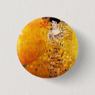 Gustav Klimt Adele Bloch-Bauer Vintage Art Nouveau 1 Inch Round Button